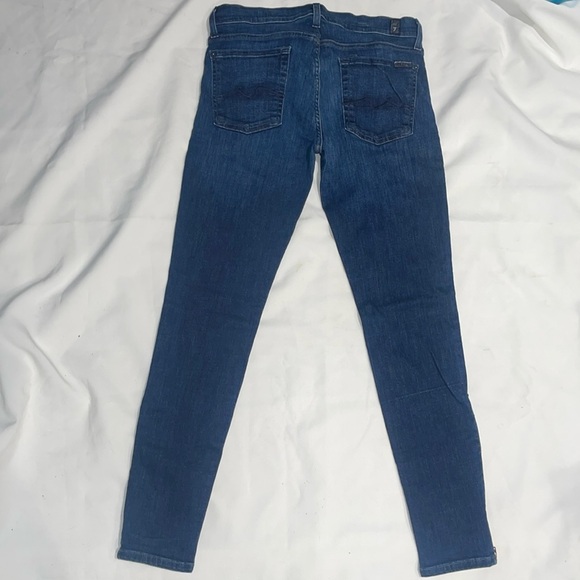 Euc 7 Seven For All Mankind Gwenevere Rise Skinny Zipper Leg Denim Jeans 29 - Picture 9 of 12